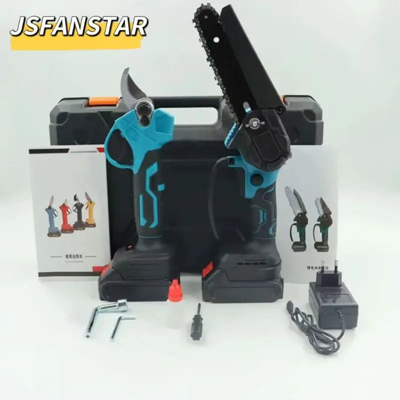 Professional Wood Power Cordless Battery Chain Saw Electric Cordless Scissors Combo