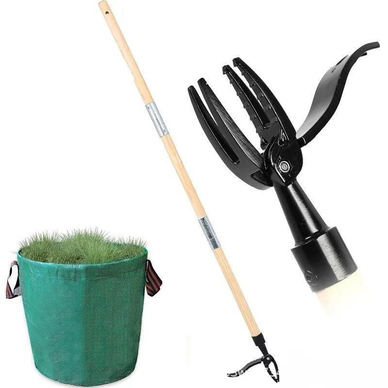 Standing Weed Puller Tool - Adjustable 45-Inch Weed Remover, No-Bend Weed Extractor for Garden Lawn, Durable Vertical Weeder