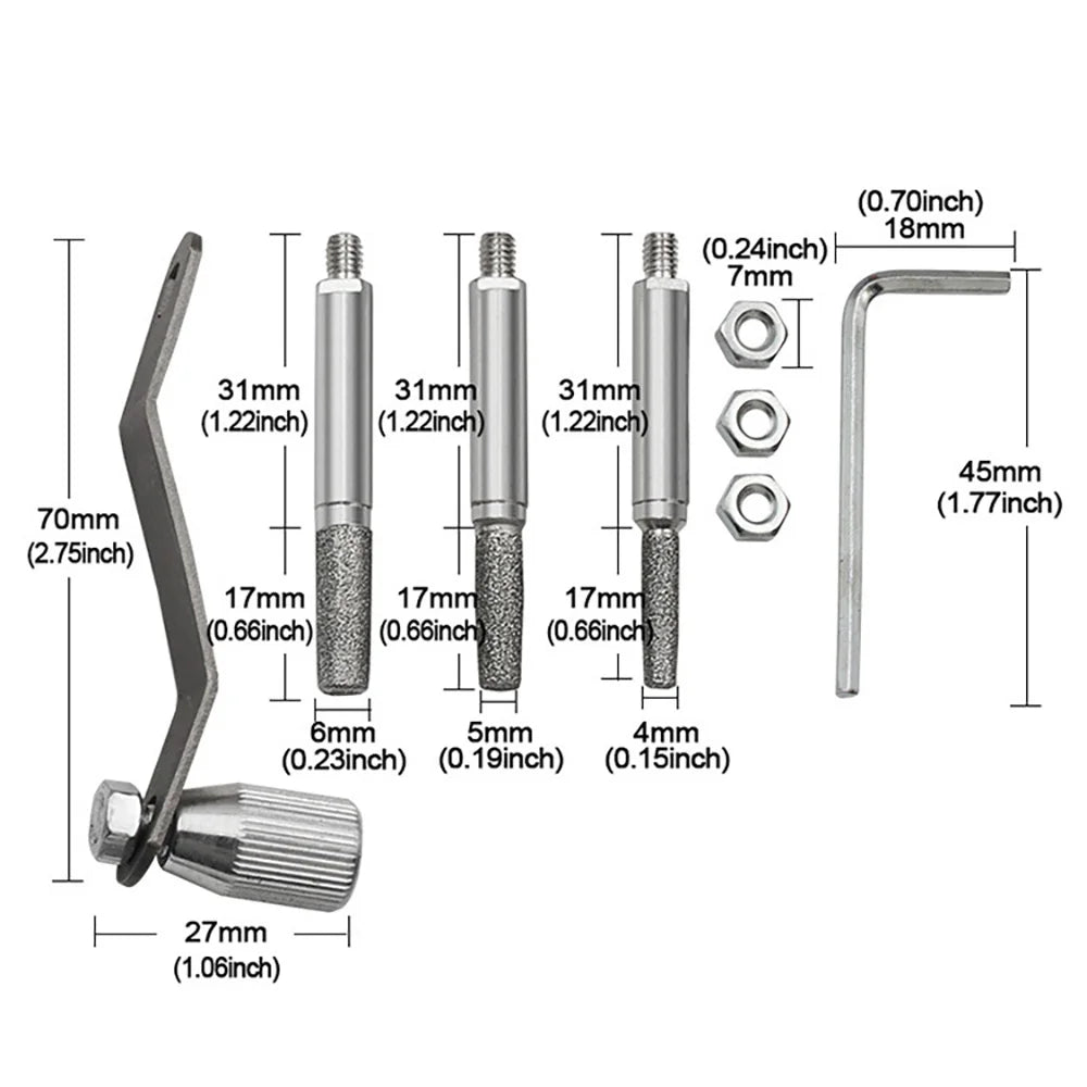 Chainsaw Sharpening Jig Kit Hand Chain Sharpener Chain Clip for All Kinds of Chainsaws