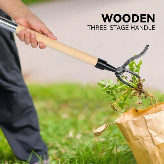 Standing Weed Puller Tool - Adjustable 45-Inch Weed Remover, No-Bend Weed Extractor for Garden Lawn, Durable Vertical Weeder