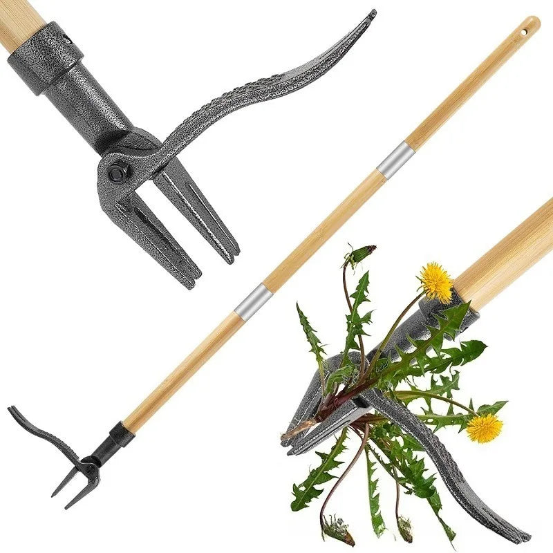 Standing Weed Puller Tool - Adjustable 45-Inch Weed Remover, No-Bend Weed Extractor for Garden Lawn, Durable Vertical Weeder