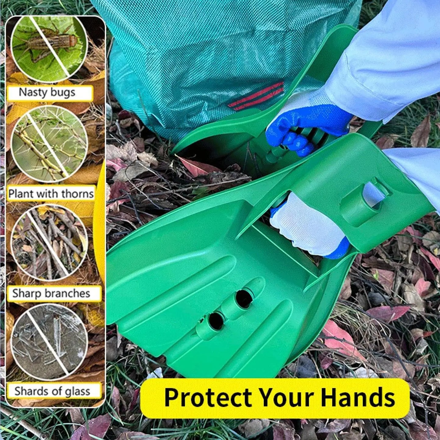 1/2Pcs Leaf Scoops Portable Hand Rake Claw Reusable Debris Garden Rake Grabbers for Picking UP Outdoor Yard Leaves