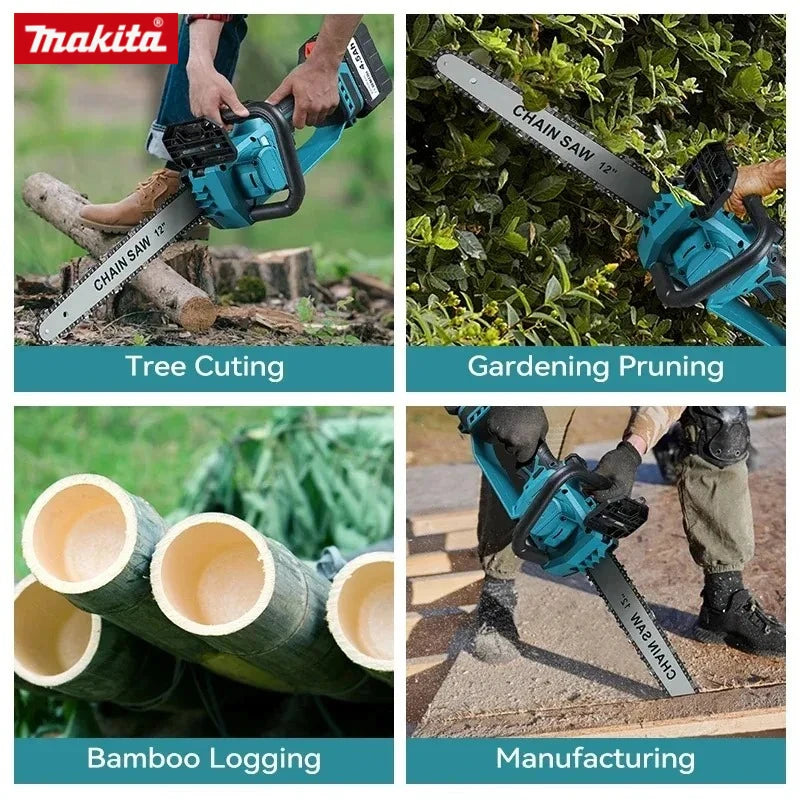 Makita 12 Inch Brushless Electric Chain Saw 2200W Rechargeable Cordless Graden Pruning Tools Portable Chainsaw